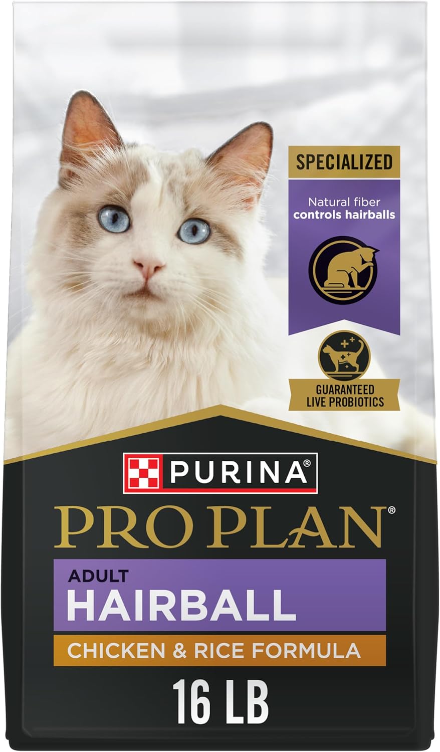 Purina Pro Plan Adult Hairball Control Cat Food for Healthy Cats