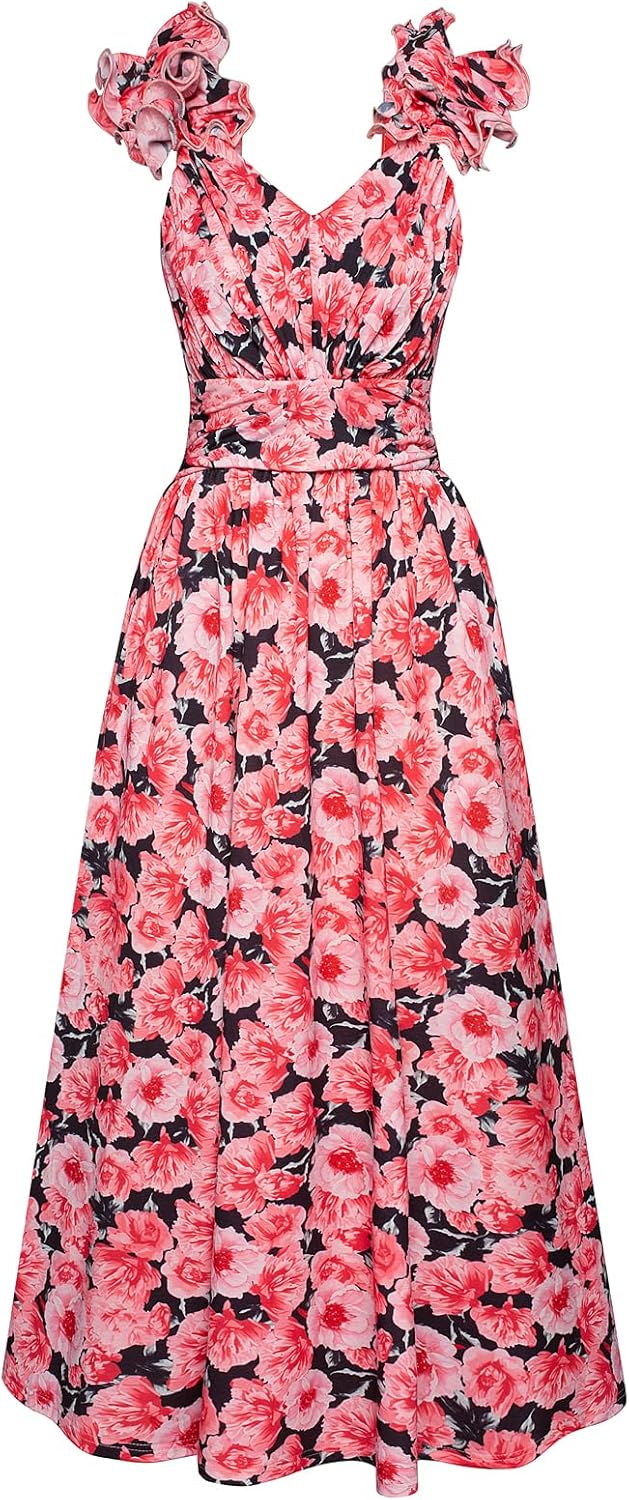 2025 Women's Summer Floral Print Dress for Casual Elegance