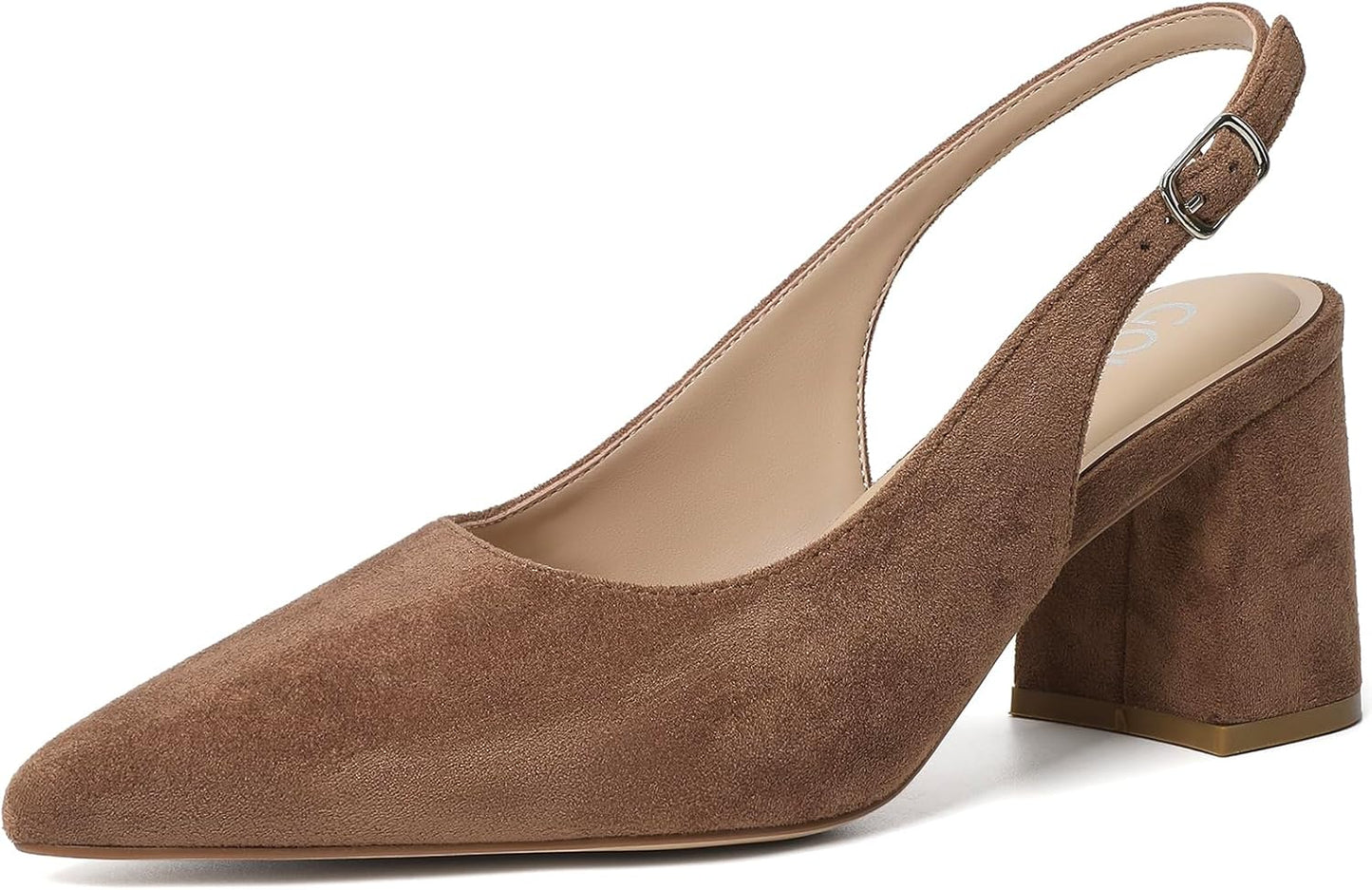 Mostrin Block Slingback Heels for Women - Chic Office Pumps