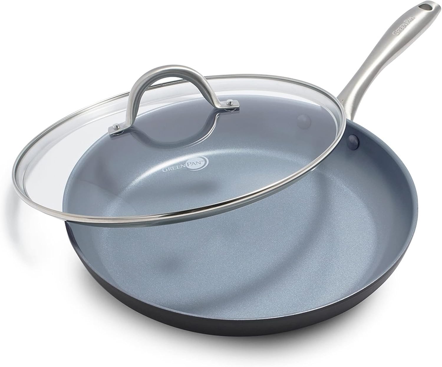 GreenPan Lima Hard Anodized 12in Frying Pan Skillet with Lid