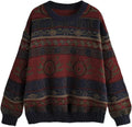 Women Cotton Blend Argyle Pullover Sweater - Vintage Preppy Style