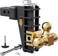 LOCAME Adjustable Trailer Hitch Tri-Ball, Fits 2 in Receiver - Heavy
