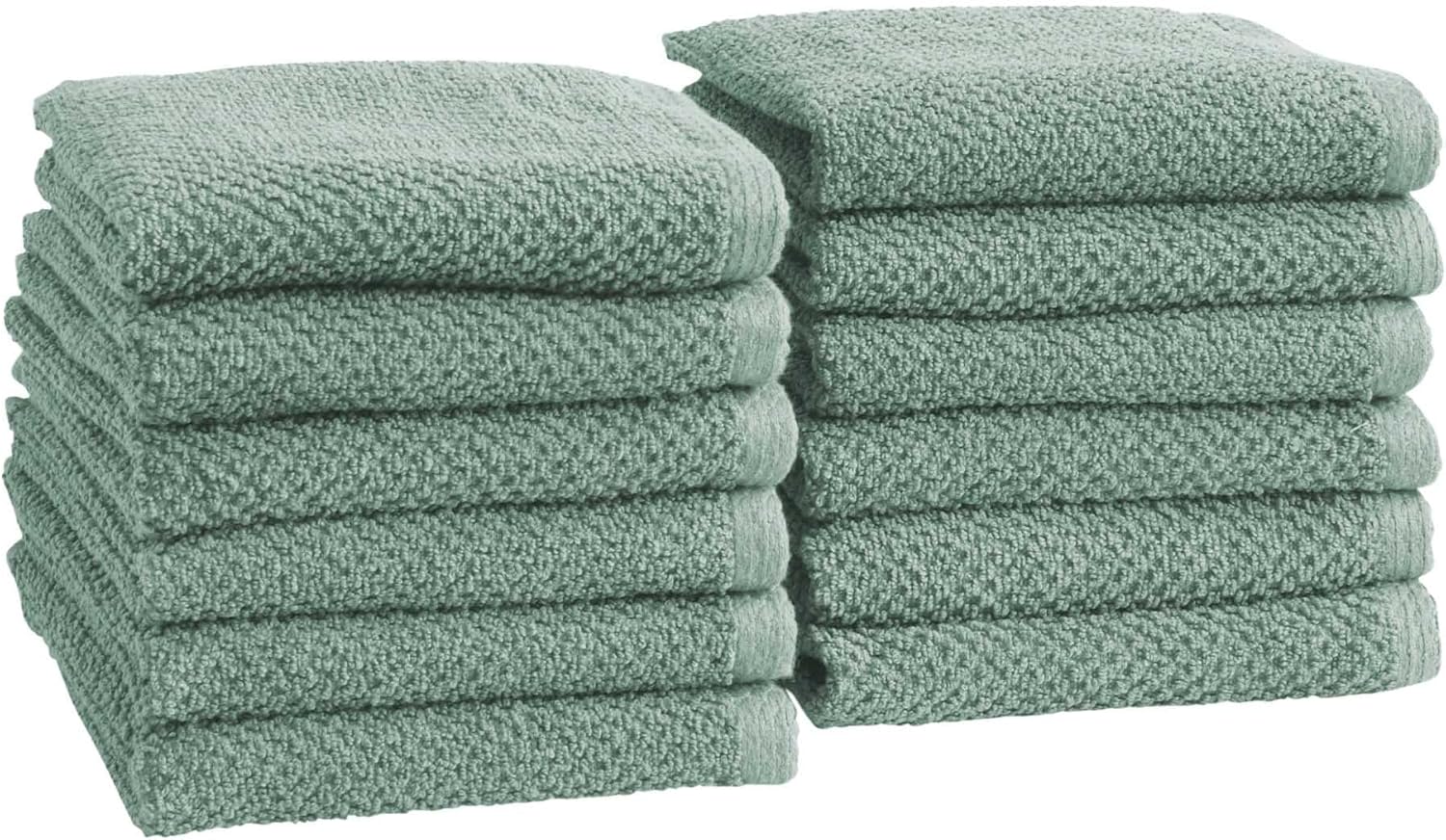 Great Bay Home Green Washcloth Set 100% Cotton 12-Pack Review