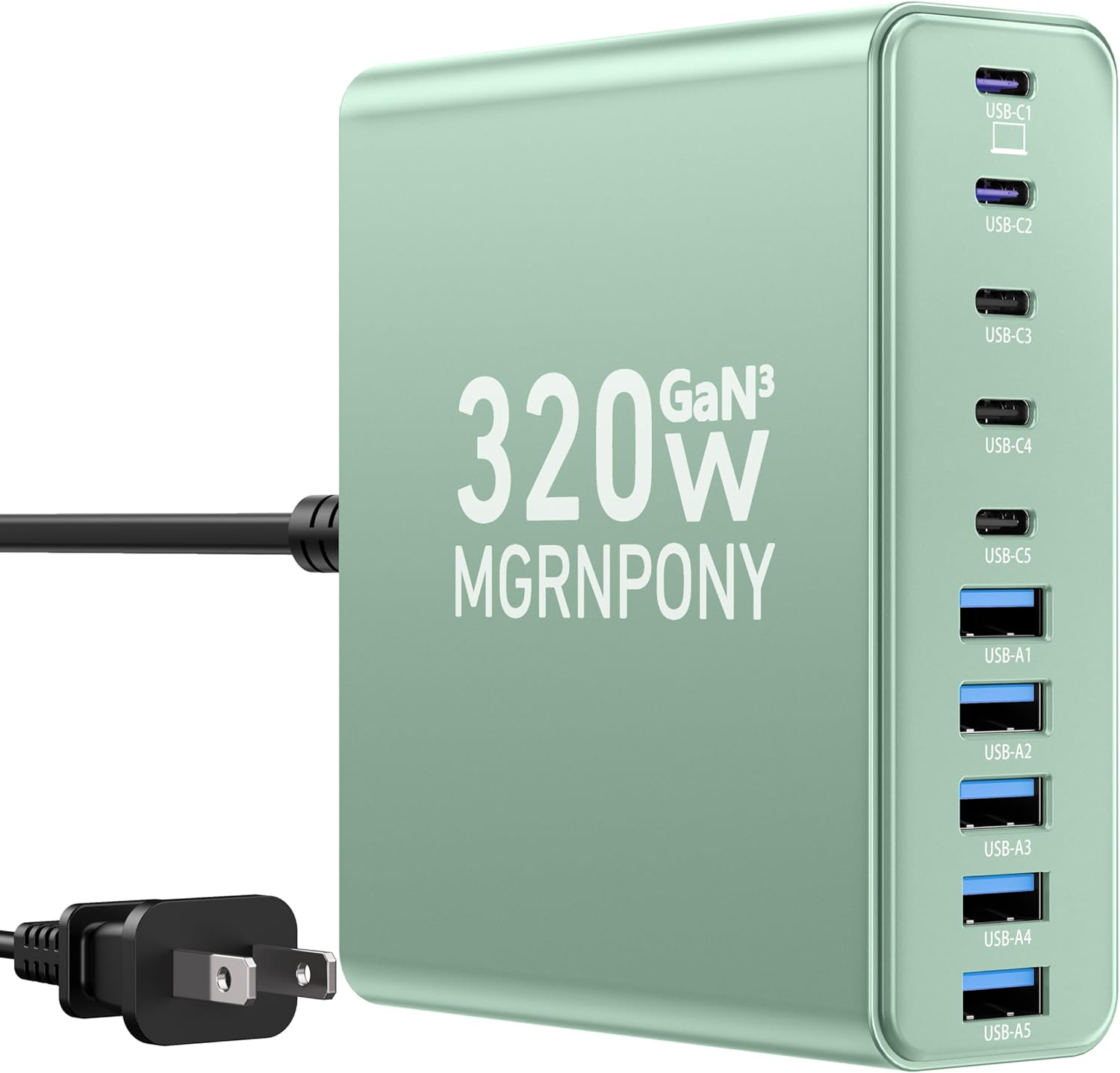 65W Fast Charging Station for Multi-Devices - Green