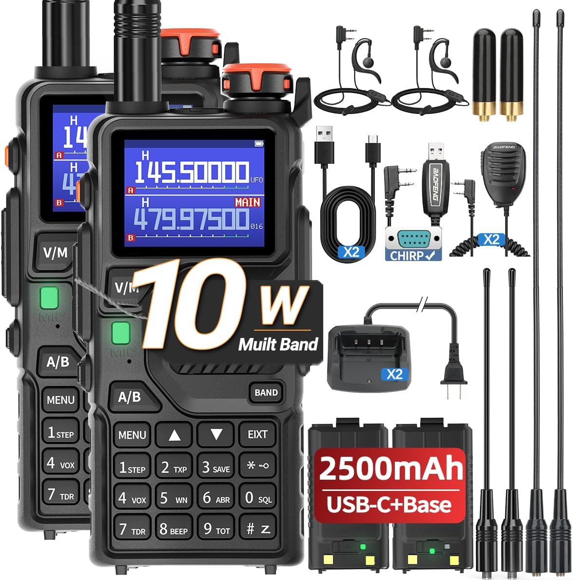 BAOFENG K5Plus Ham Radio Walkie Talkies for Long Range Use