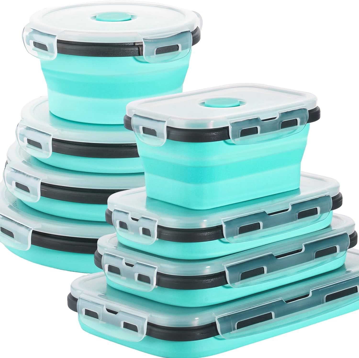 Collapsible Food Storage Containers Set for Travel and Camping