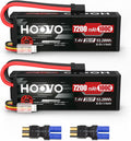 HOOVO 2S Lipo Battery 7.4V 7200mAh 100C Shorty Pack - Reliable Power