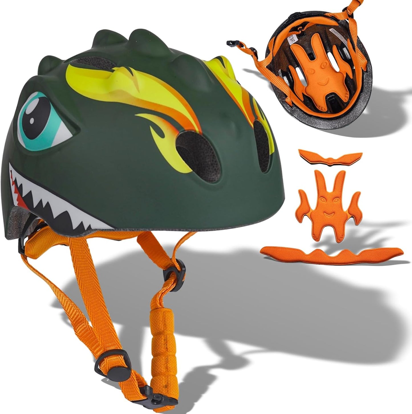 Dinosaur 3D Toddler Bike Helmet - Lightweight Safety Certified