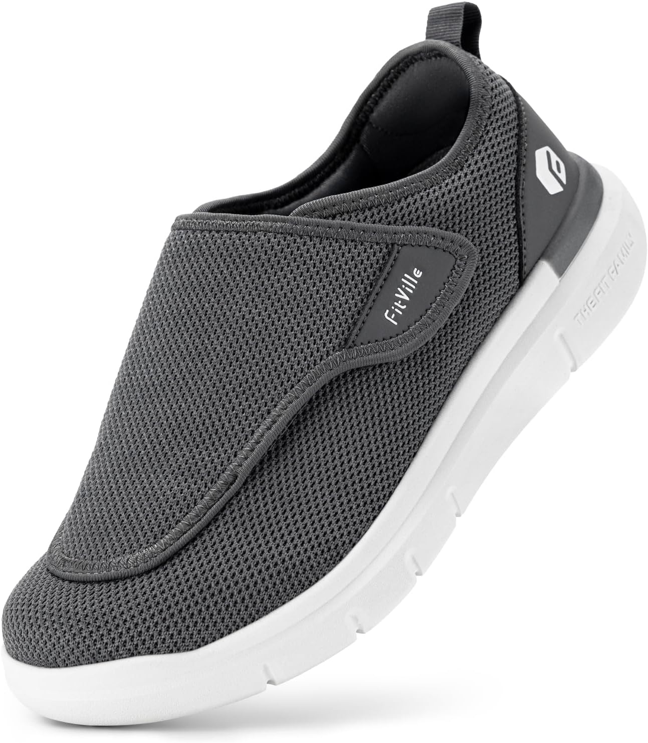 FitVille Diabetic Shoes for Men - Extra Wide Slip-on Comfort