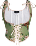 Scarlet Darkness Women's Renaissance Underbust Corset Top - Floral Zip
