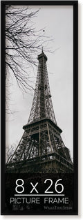 wallsthatspeak 8x26 Black Picture Frame for Puzzles Posters Photos