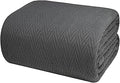 Premium 100% Cotton Blanket Queen Size - Soft Breathable Layering