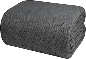 Premium 100% Cotton Blanket for All Season Comfort and Style