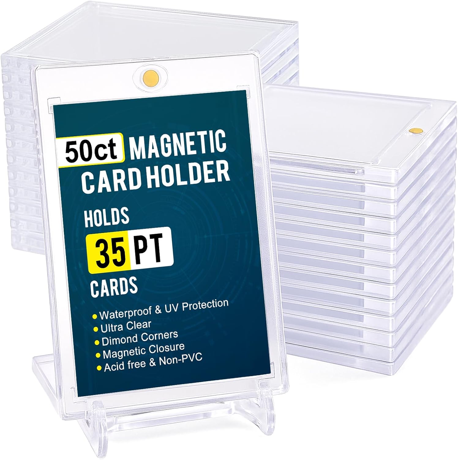 Magnetic Card Holder with Display Stands for Trading Cards
