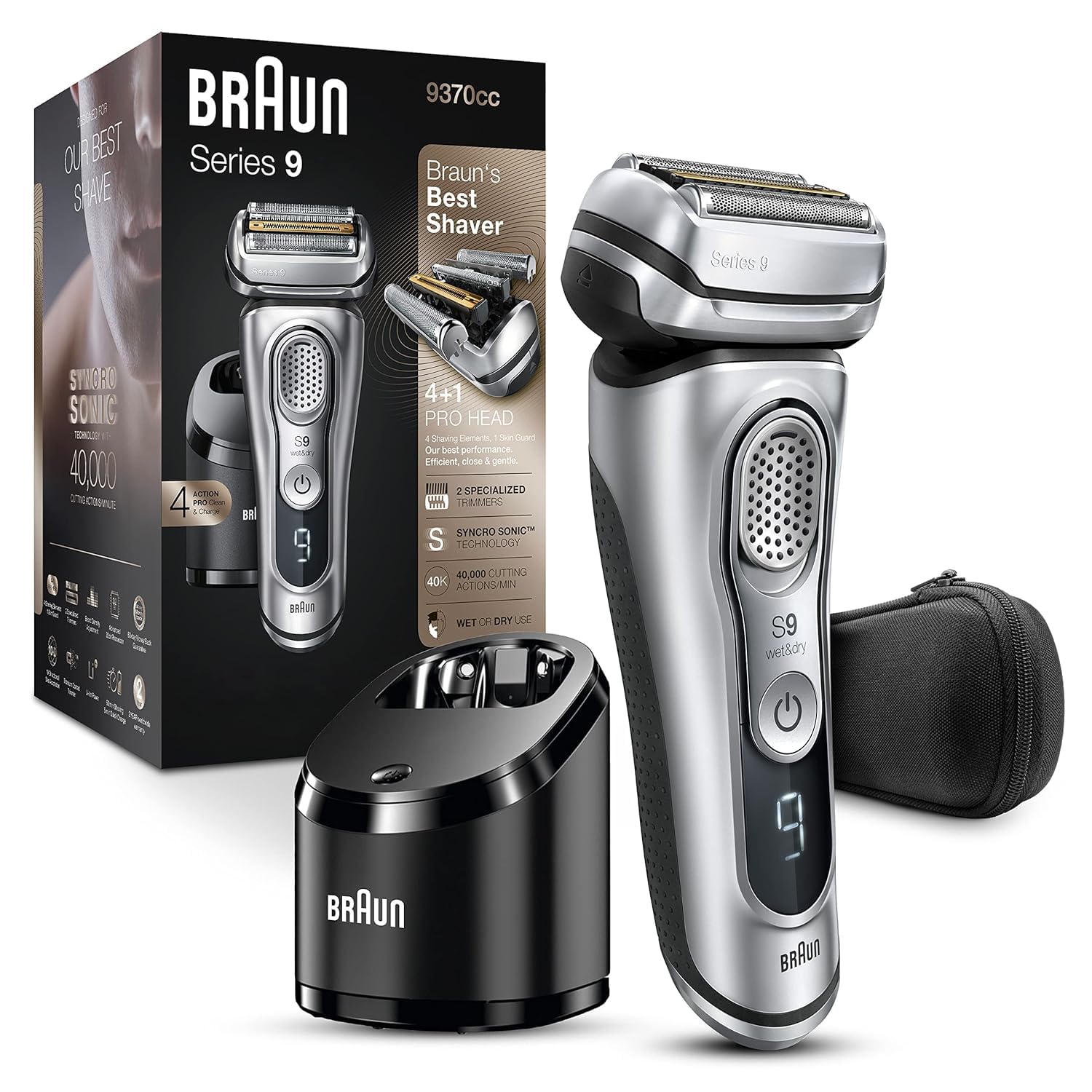 Braun Electric Razor for Men with Precision Beard Trimmer Set