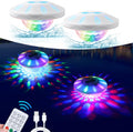 Floating Pool Lights with Remote (4 Pack) - Rechargeable RGB Pool