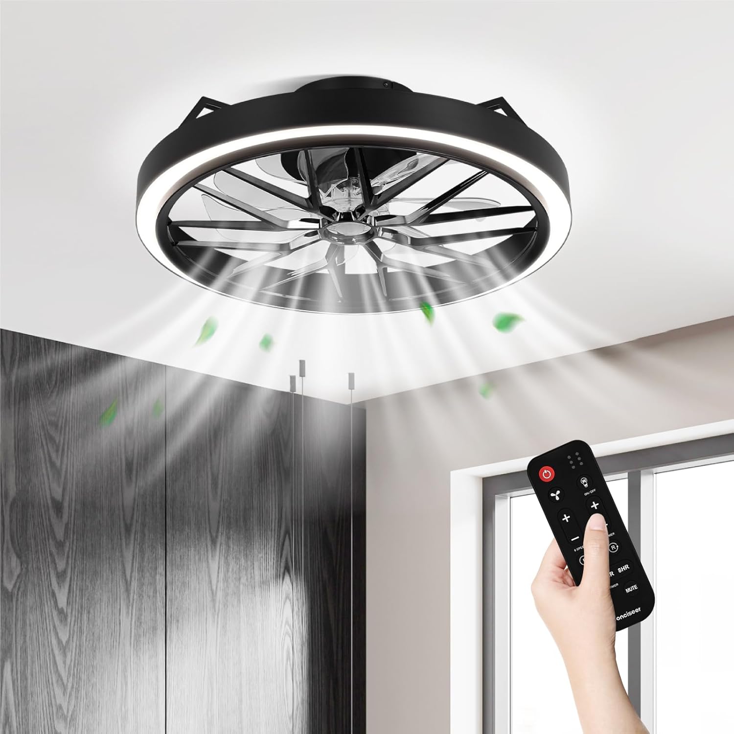 Low Profile Ceiling Fan with Lights for Modern Living Spaces
