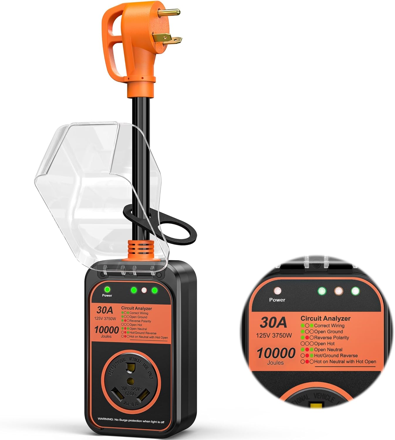 MILLIONHOME RV Surge Protector 30 Amp for Safe Power Use