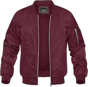 MAGNIVIT Men's Lightweight Bomber Jacket for All Seasons