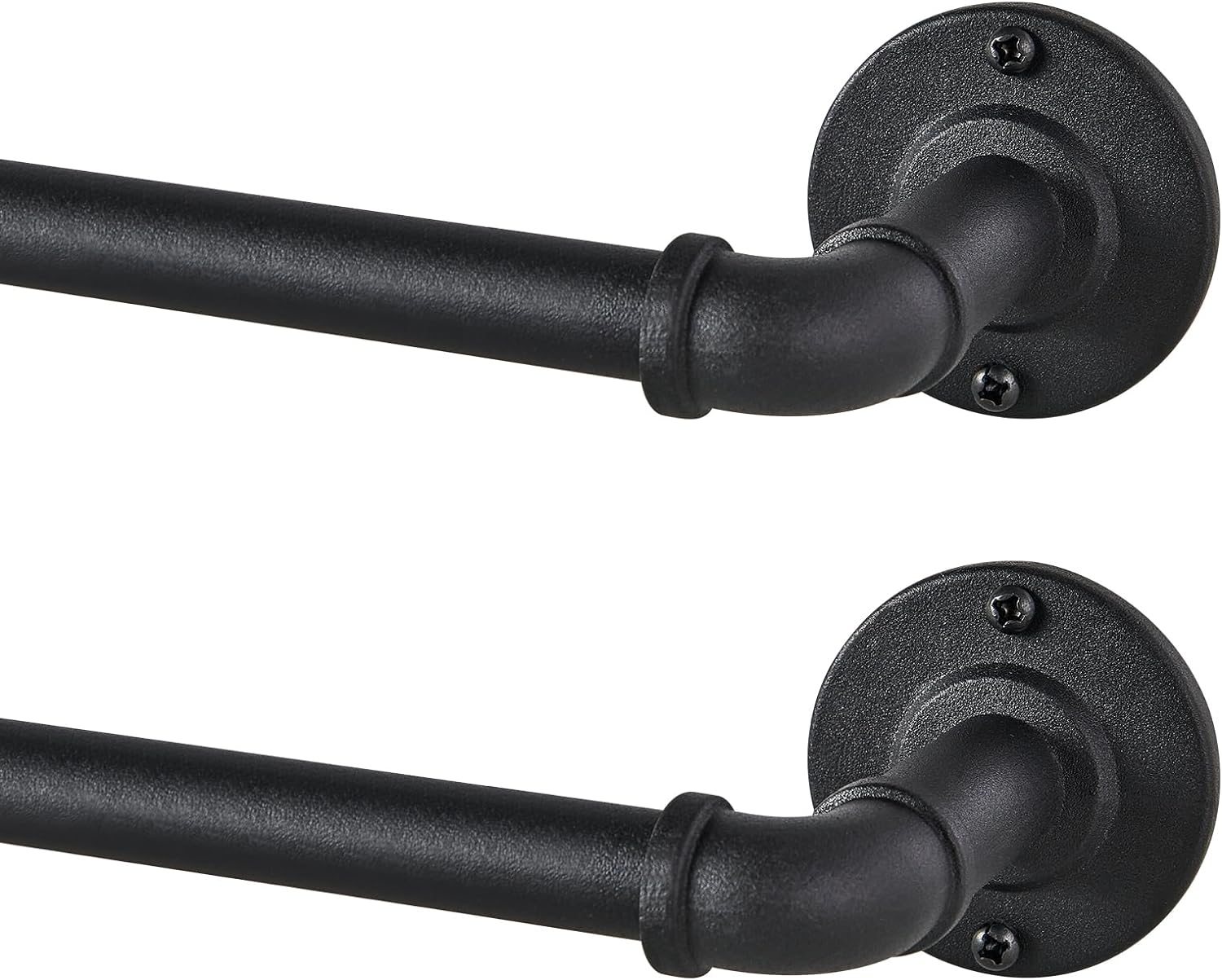 Blackout Wrap Around Curtain Rods, 2 Pack, Indoor/Outdoor, JoyUltra