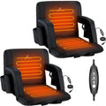 Heated Stadium Seat for Bleachers - 3 Heat Modes, 6 Recline Positions