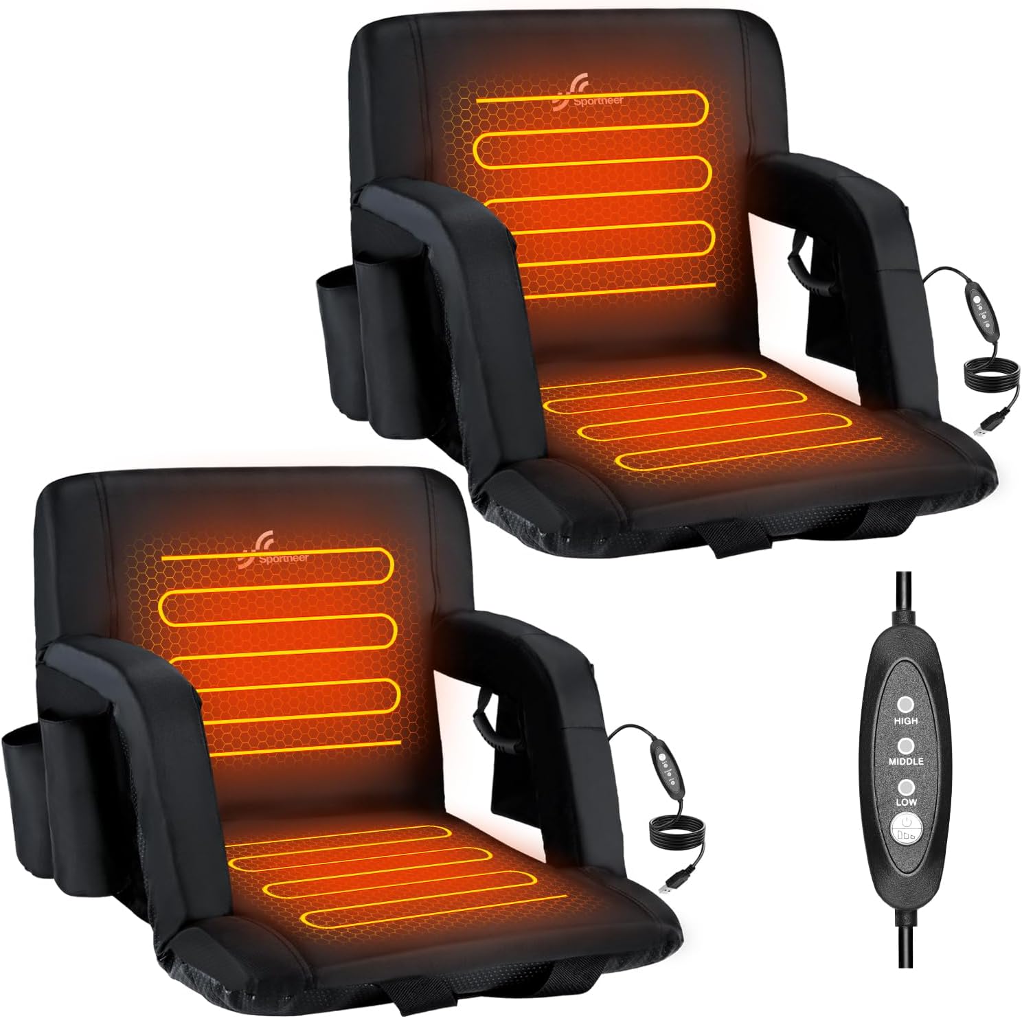 Sportneer Heated Stadium Seats with 3 Modes for Comfort