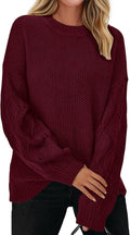 PRETTYGARDEN Womens Cable Knit Oversized Sweater - Cozy Fall Staple