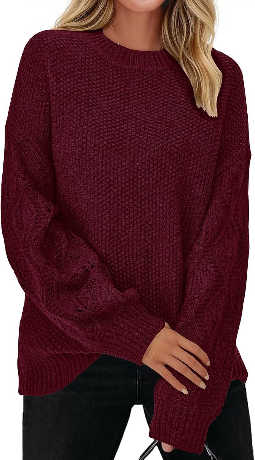 PRETTYGARDEN Womens Oversized Cable Knit Sweater for Fall 2025