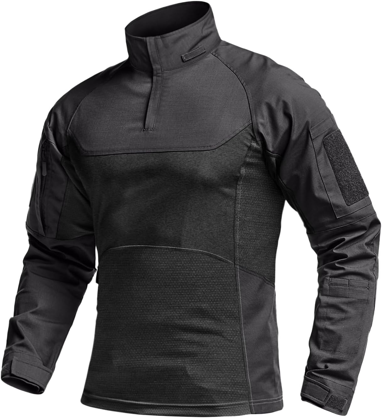CQR Men's Tactical 1/4 Zip Combat Shirt for Outdoor Activities