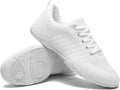 White Womens Cheer Shoes - Lightweight Breathable Competition Sneakers