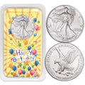 2024 American Silver Eagle Dollar Uncirculated Coin - Birthday Showpak