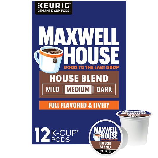 Maxwell House House Blend Medium Roast K-Cup Pods - 12 Pods