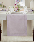 Lilac Table Runner 14 x 90 in - Classic Hemstitch Linen
