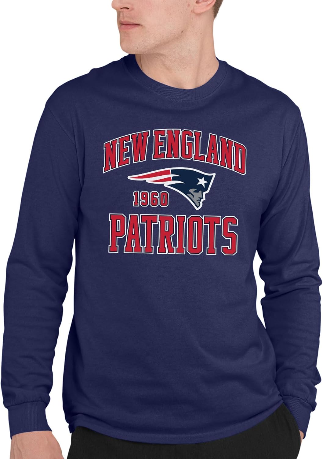 New England Patriots Long Sleeve Fan Tee for Men & Women