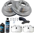TRQ Rear Brake Pad & Rotor Kit Compatible with 2002 Models - Complete