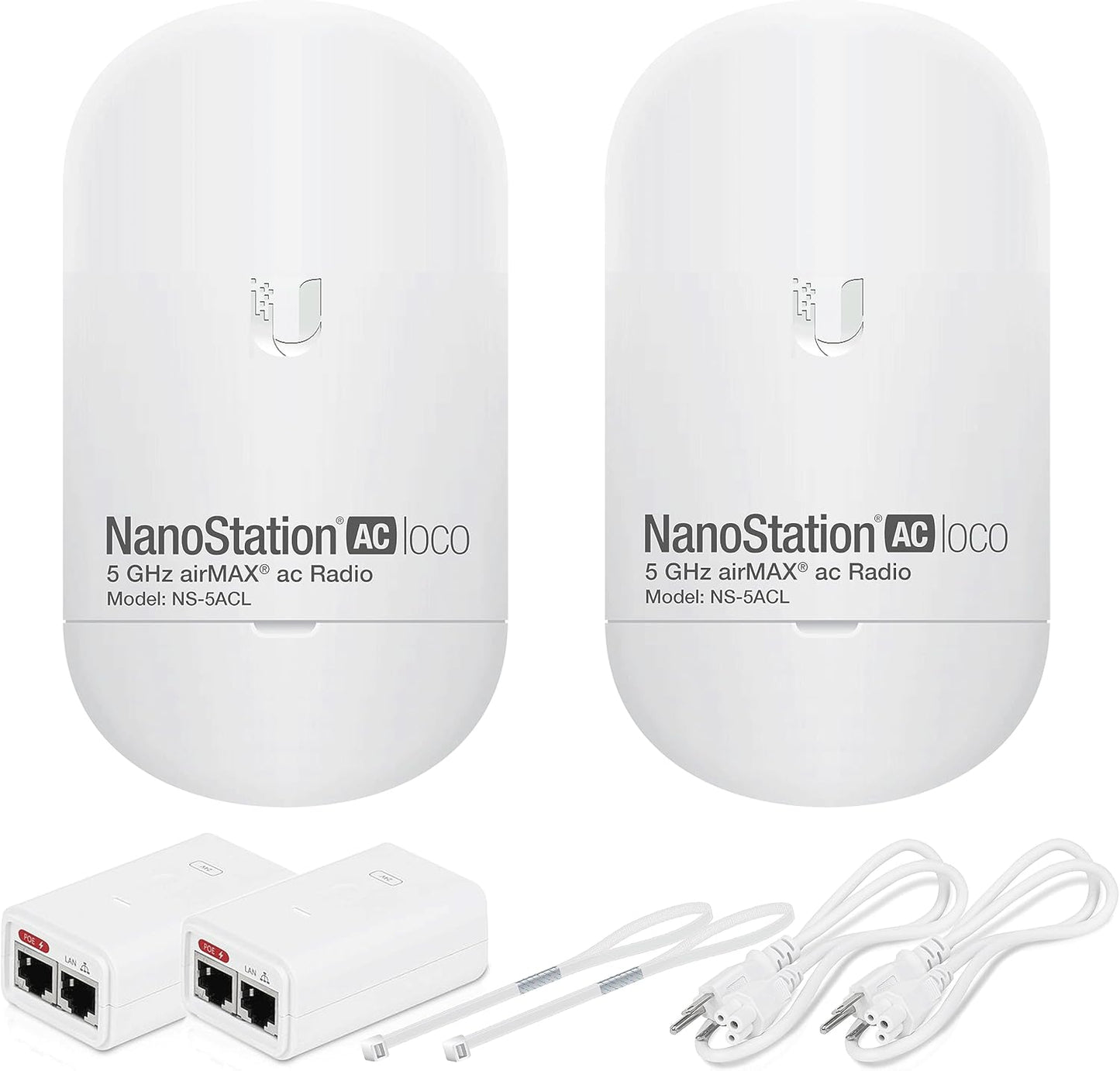 Wireless Bridge Ubiquiti LOCO5AC Bundle for Outdoor WiFi