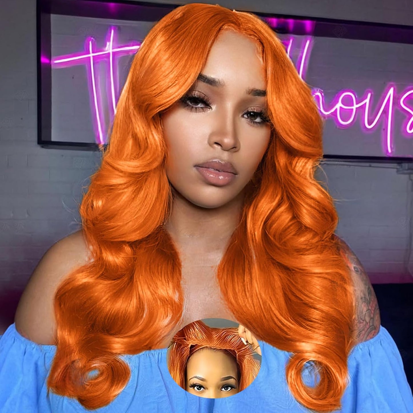 Ginger Glueless Body Wave Bob Wig Human Hair 200% Density 5x5
