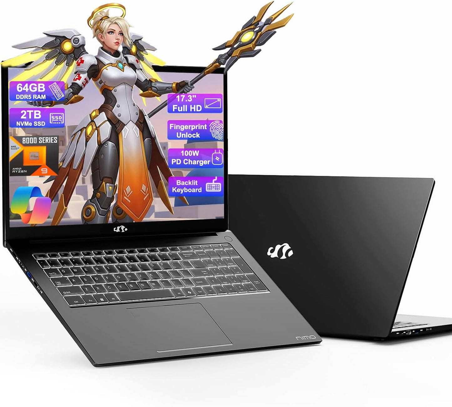 NIMO 17.3 Gaming Laptop with Ryzen 9 and 64GB RAM for All