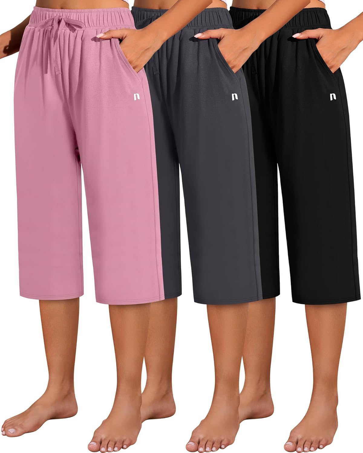 Neer Women's Capri Pants 3 Pack for Comfort and Style
