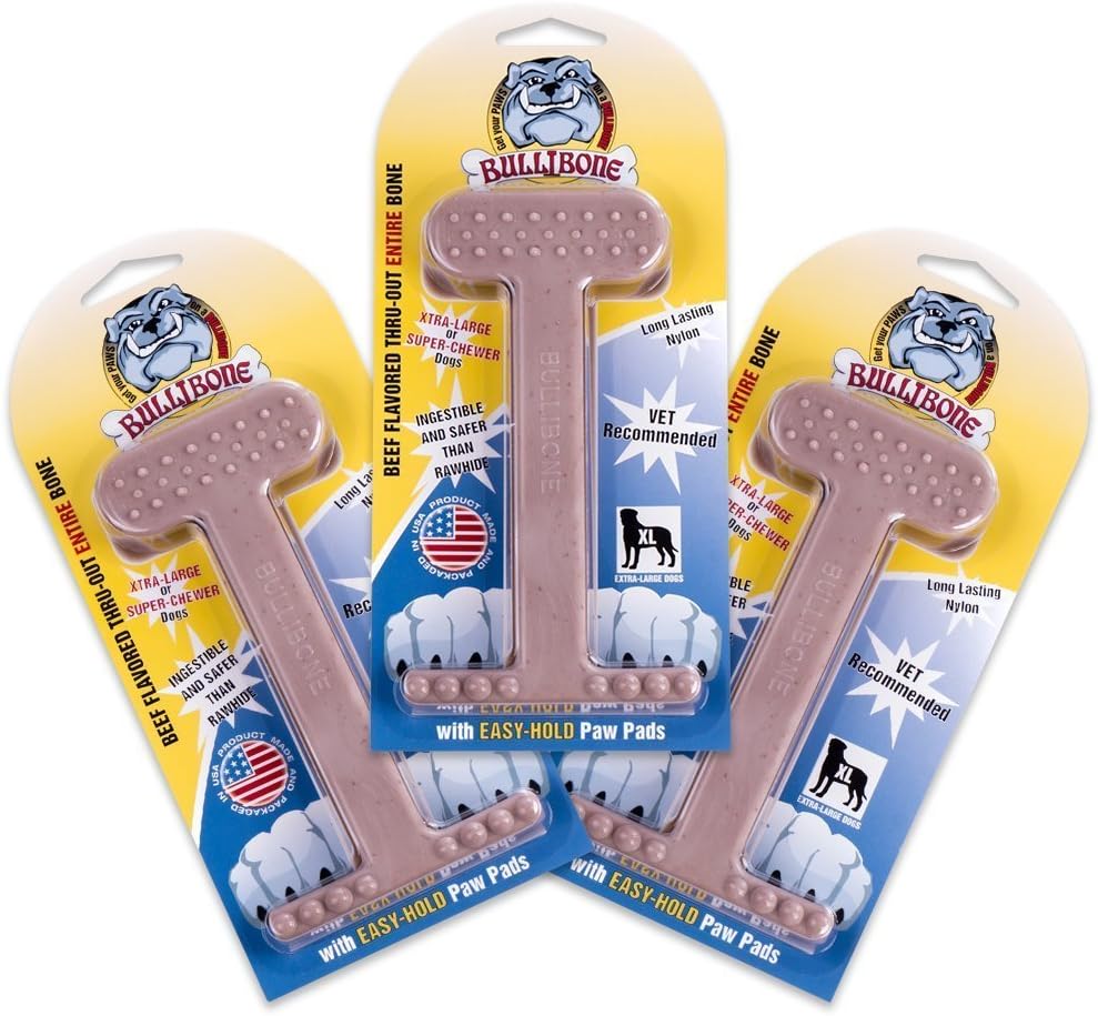Bullibone Nylon Dog Chew Toy - Flavorful Dental Hygiene Solution