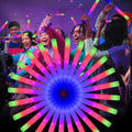 130 PCS LED Foam Glow Sticks Bulk - Colorful Flashing Party Favors