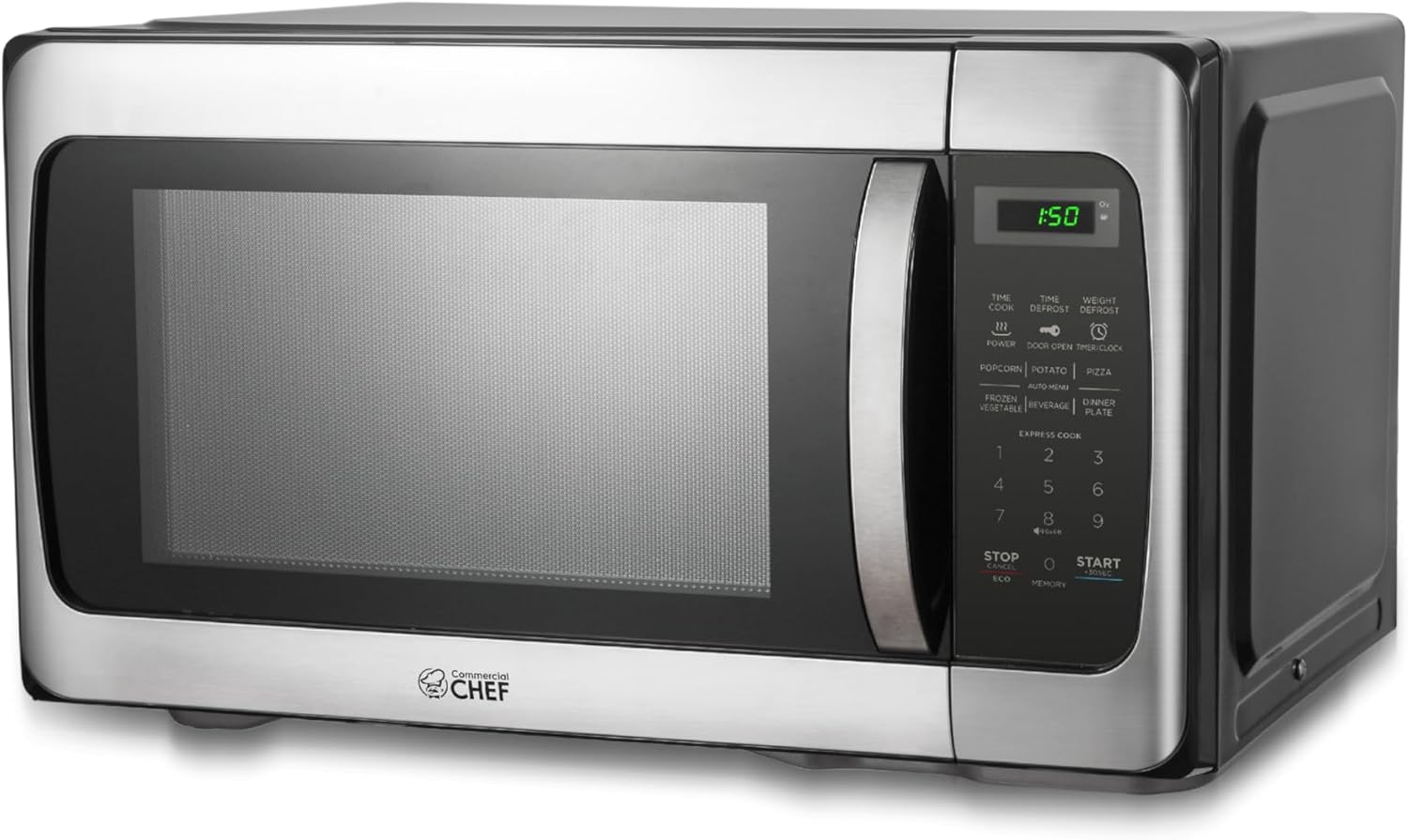 Commercial Chef 1.1 Cu Ft Microwave - 10 Power Levels