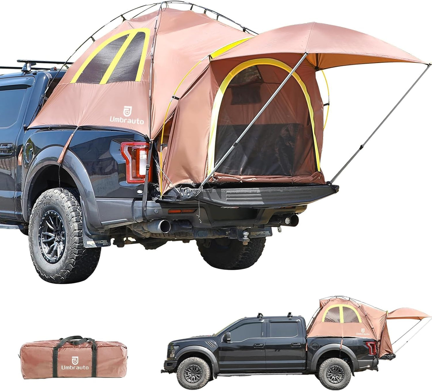 Umbrauto Waterproof Truck Tent: Easy Set-up, Fits Full Size Short Bed