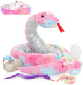 118 in Giant Stuffed Snake Mommy with 4 Babies & 3 Eggs - Plush Set