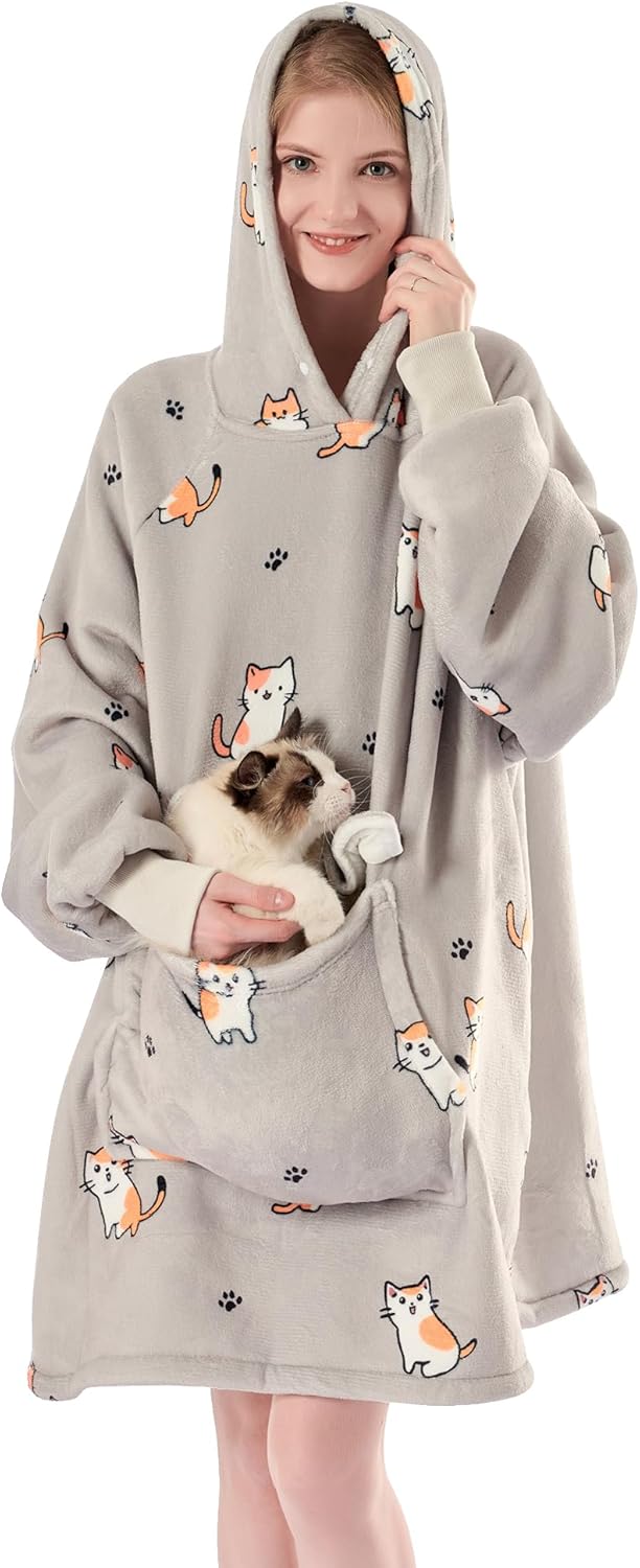 Krifey Wearable Blanket Hoodie for Cozy Comfort and Style