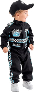 Personalized Handmade Race Car Driver Costume for Toddlers - Soft suit