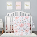 Crib Bedding Set for Boys and Girls - 4-Piece Floral Nursery Set