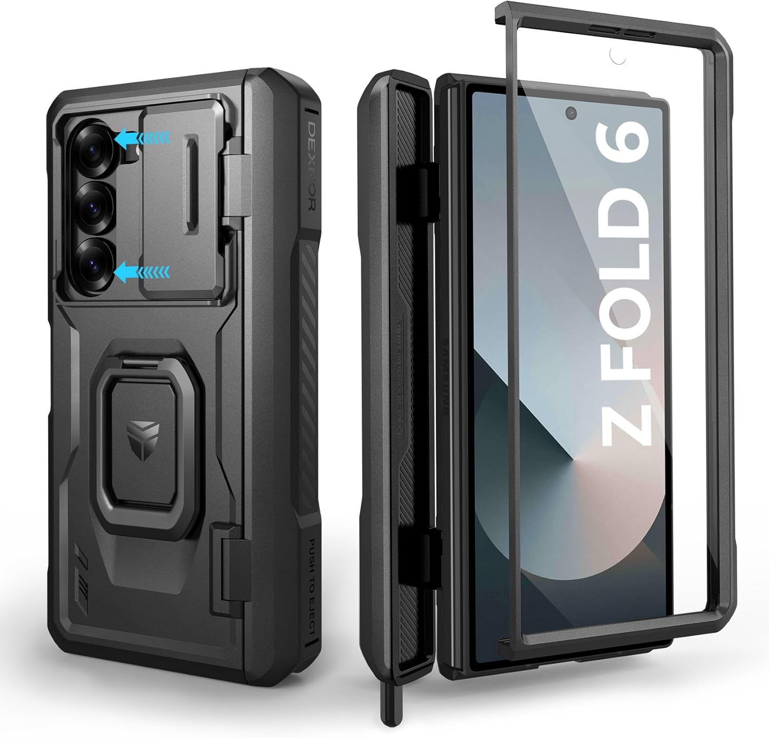 Rugged Dexnor Case for Samsung Galaxy Z Fold 6 with Stand & Holder