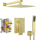 Shower Faucet Set with 10 in Rain Showerhead and Handheld - Brushed