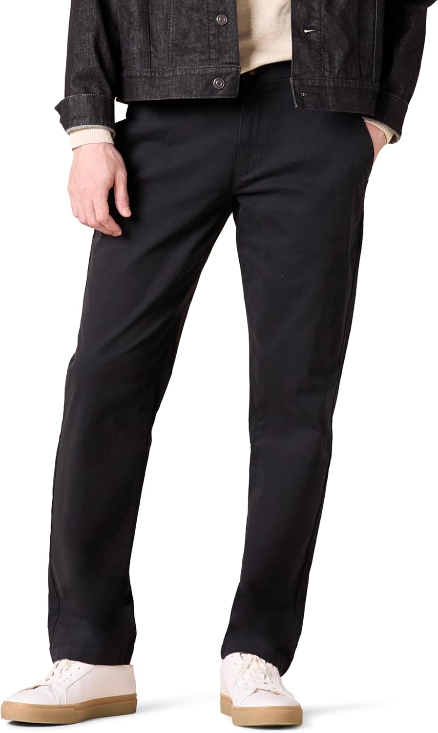Mens Straight-Fit Casual Stretch Chino Pant for Everyday Wear